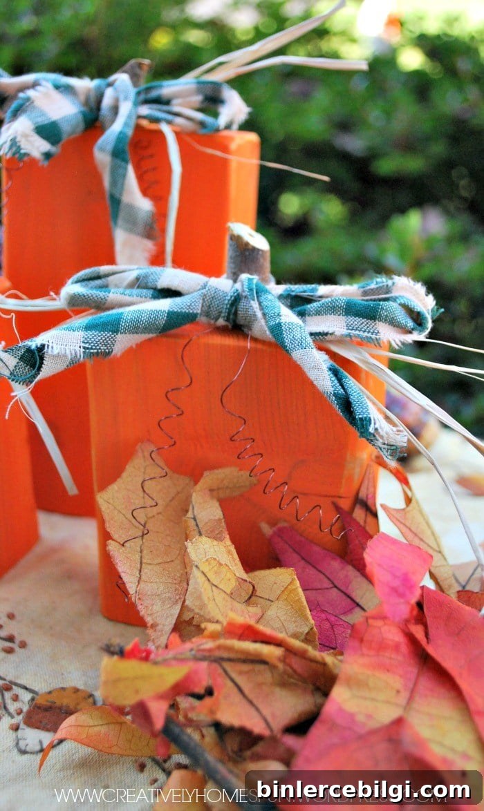 DIY 2 x 4 Pumpkin Decor