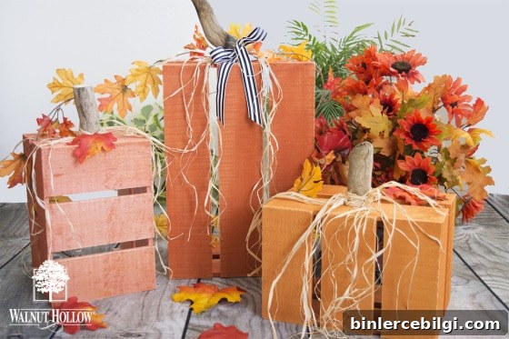 Wood Crate Pumpkins