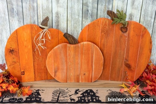 DIY Pumpkin Pallet Trio