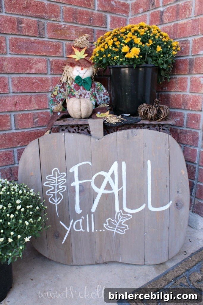 Wood Pumpkin Fall Sign with Scraps