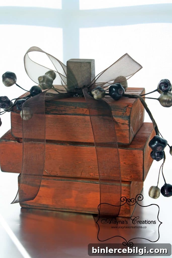 DIY 2 x 4 Wooden Pumpkin