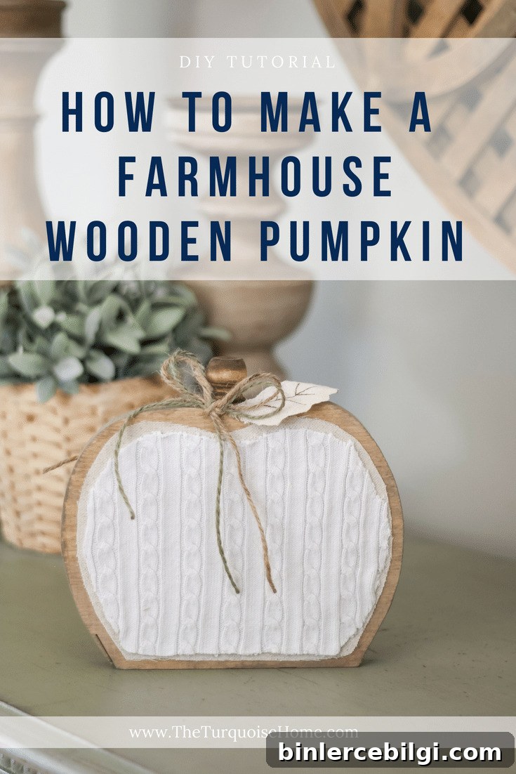 How to Make a Farmhouse Wooden Pumpkin