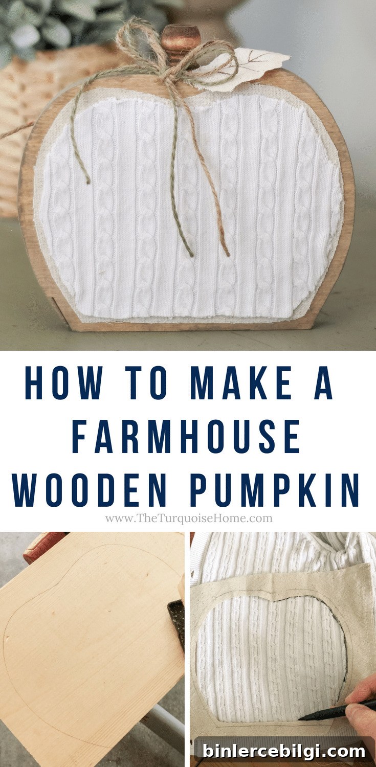 How to Make a Farmhouse Wooden Pumpkin
