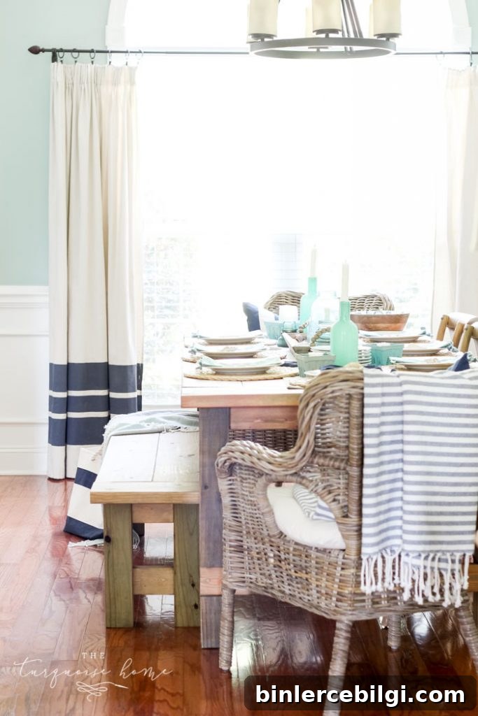 Affordable Curtain Ideas to Transform Any Room 3 Coastal Decor in the Dining Room + 15 other gorgeous homes decorated for summer!