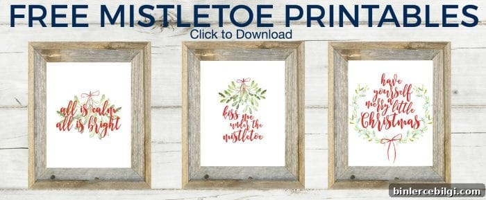 Free Mistletoe Printables