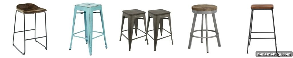 Backless Metal Farmhouse Bar Stools