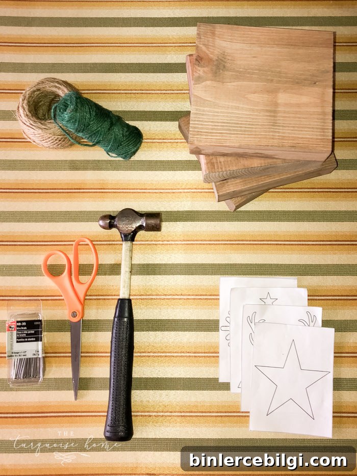 supplies for DIY stocking holders