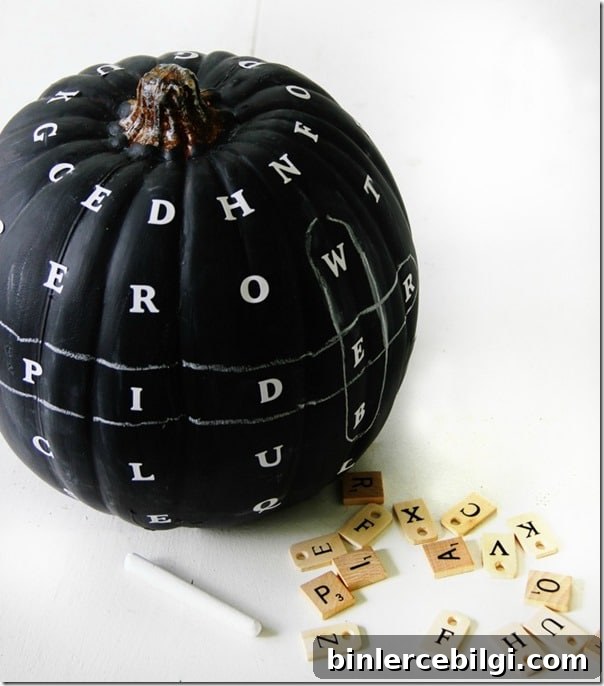 Chalkboard Word Find Pumpkin