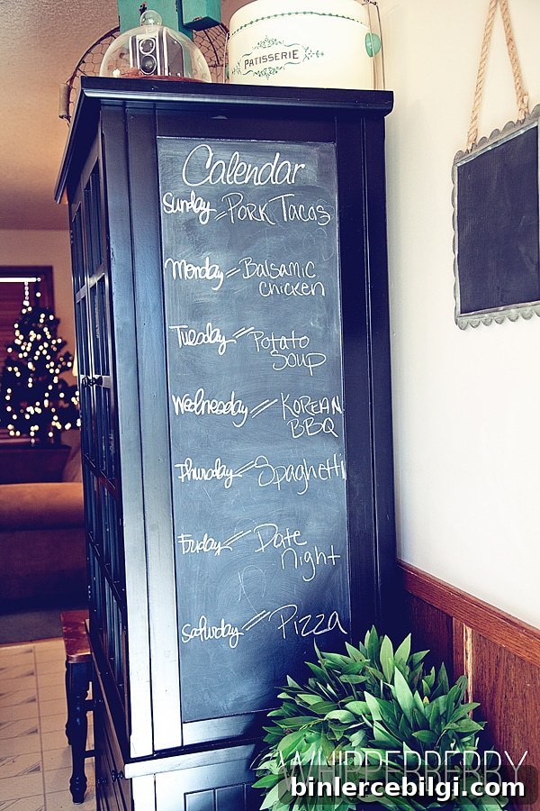 Chalkboard Menu Planner