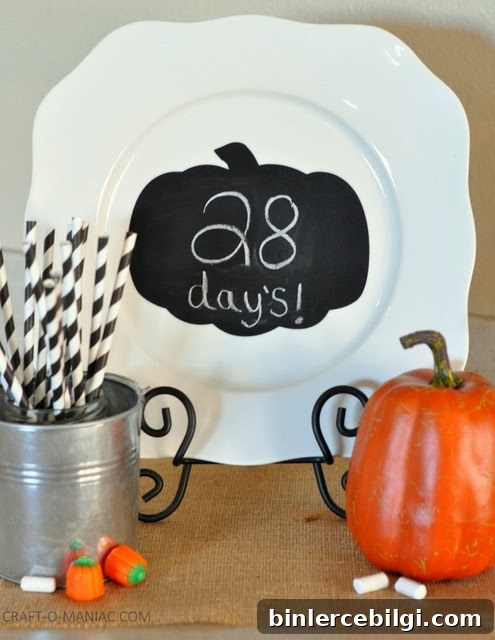 Pumpkin Chalkboard Countdown Calendar
