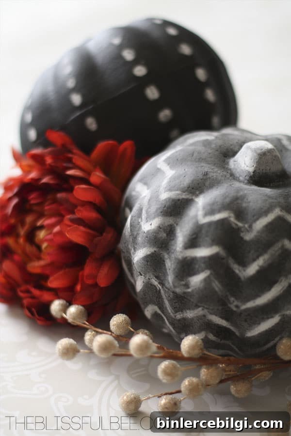 Chalkboard Painted Pumpkins