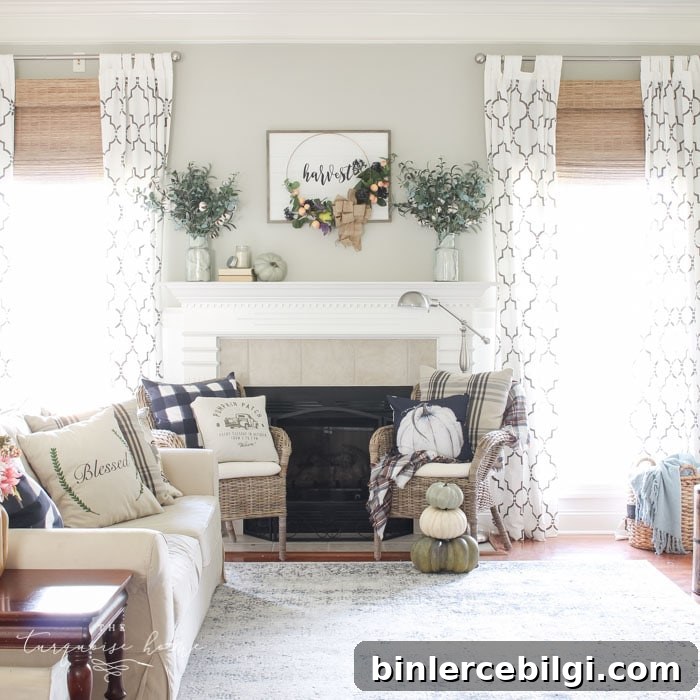 Budget-Friendly Fall Decor Ideas for a Cozy Home 11 Beautiful, simple fall harvest mantel decor!