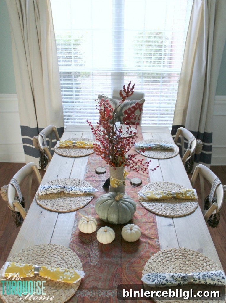DIY Painted Drop Cloth Curtains | TheTurquoiseHome.com