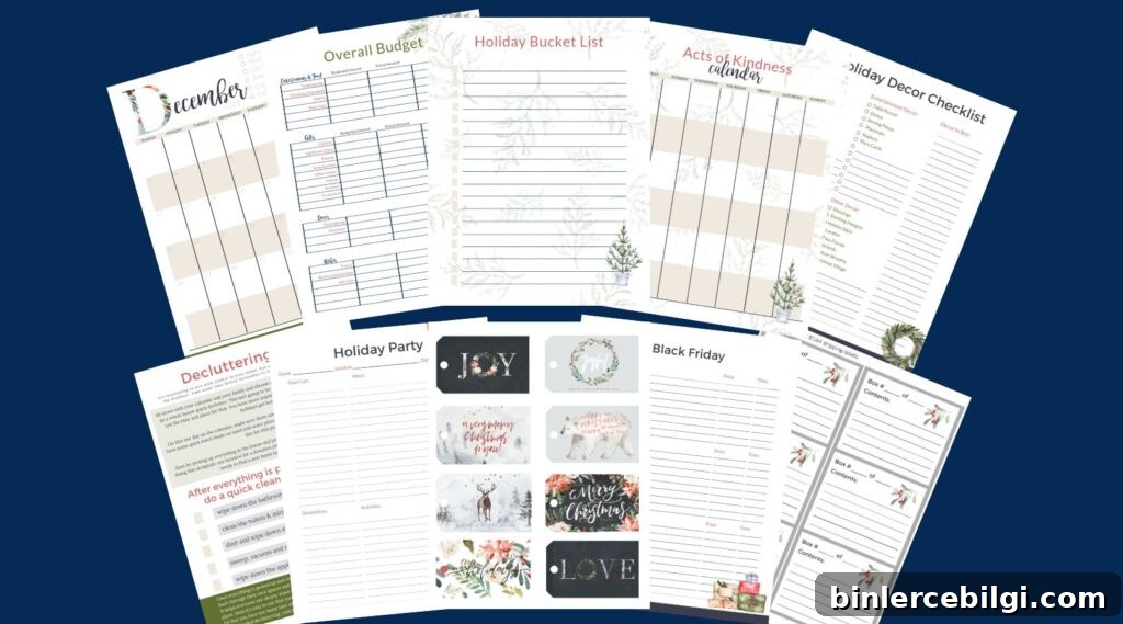 Holiday Planner Printable Binder: Organize Your Holiday Season 3 Holiday Planner Printable Pages