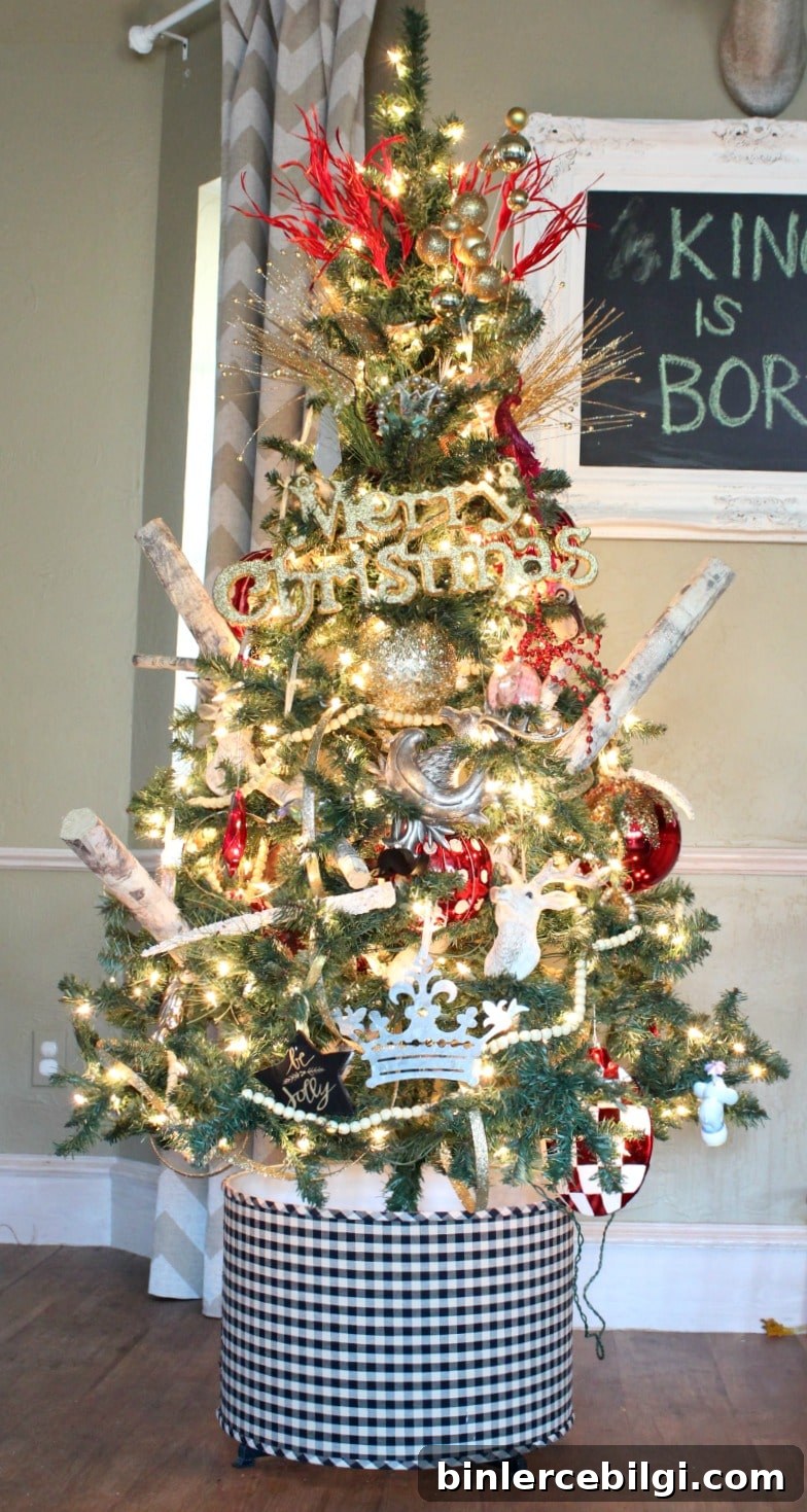 Lamp shade Christmas tree stand