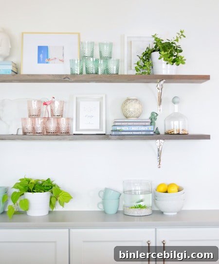 DIY Open Farmhouse Shelving