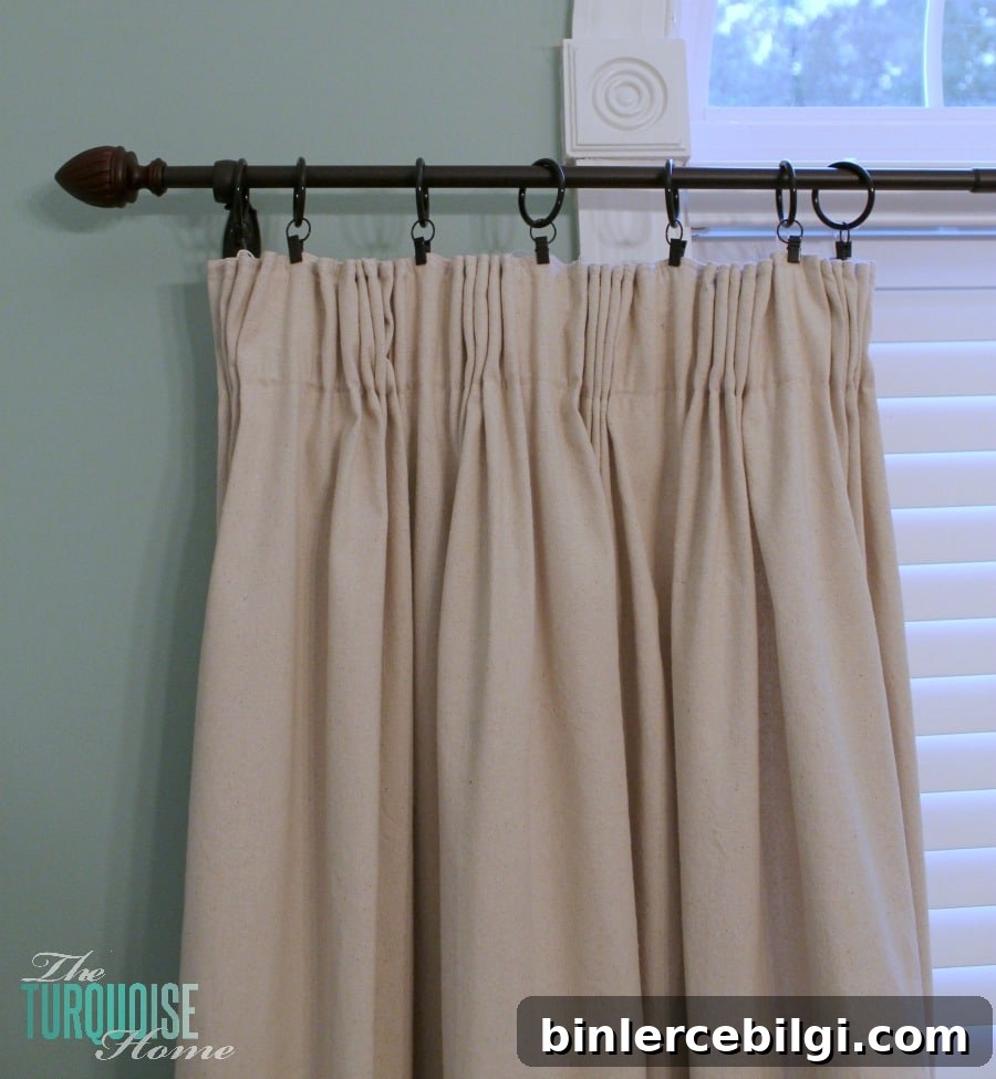 DIY Easy Pleated Curtains
