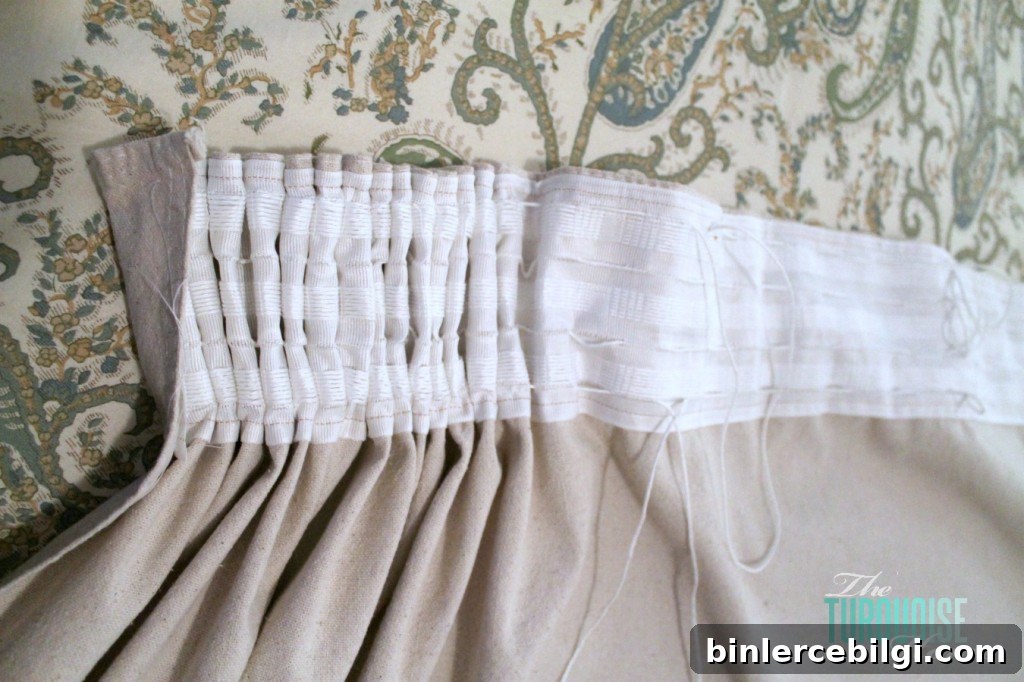 DIY Easy Pleated Curtains