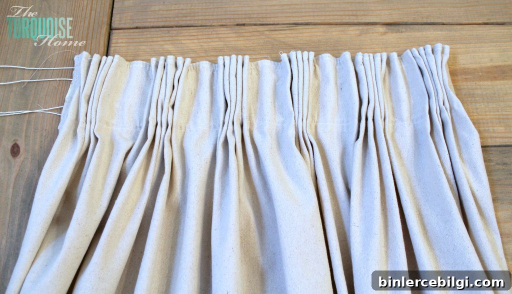 DIY Easy Pleated Curtains