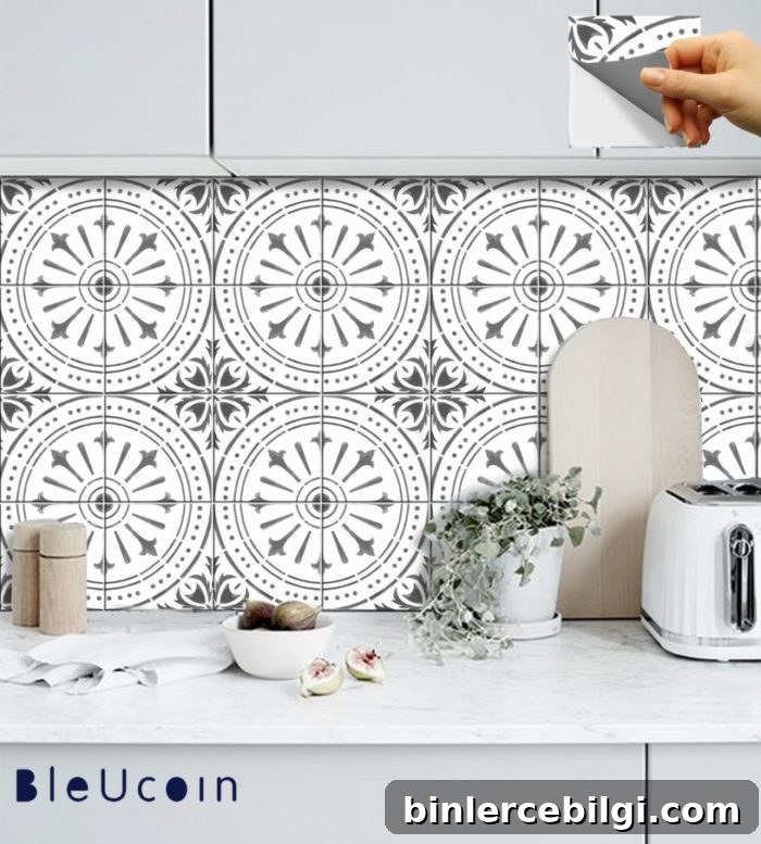 Naples Tile Wall Stair Floor Self Adhesive Vinyl Stickers