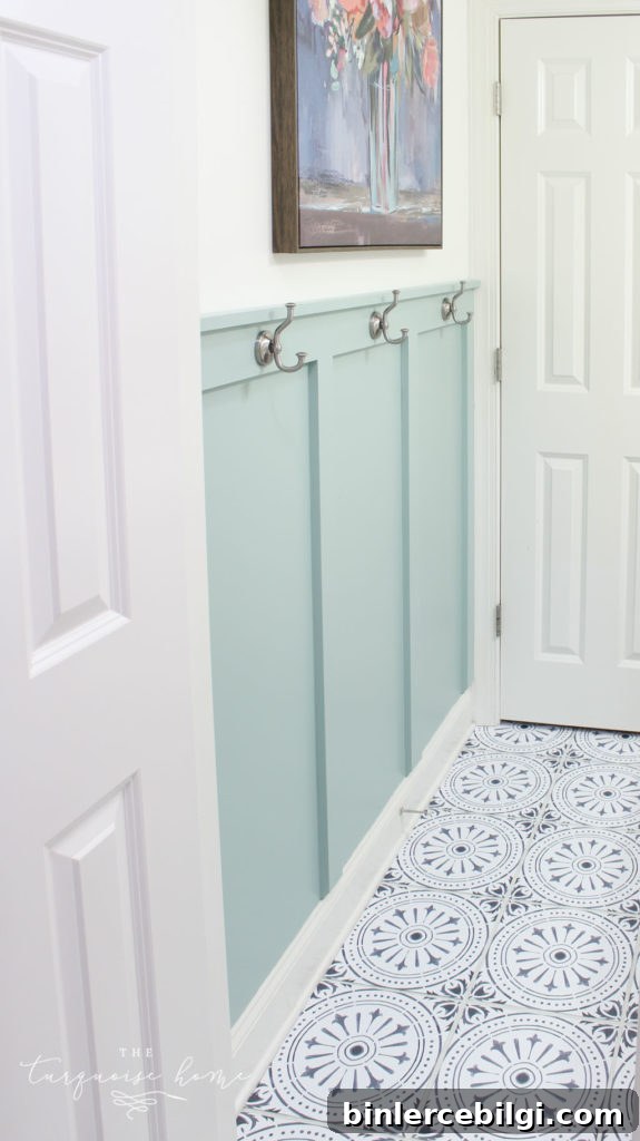 DIY Peel and Stick Vinyl Tile Flooring --> such a pretty look for less!