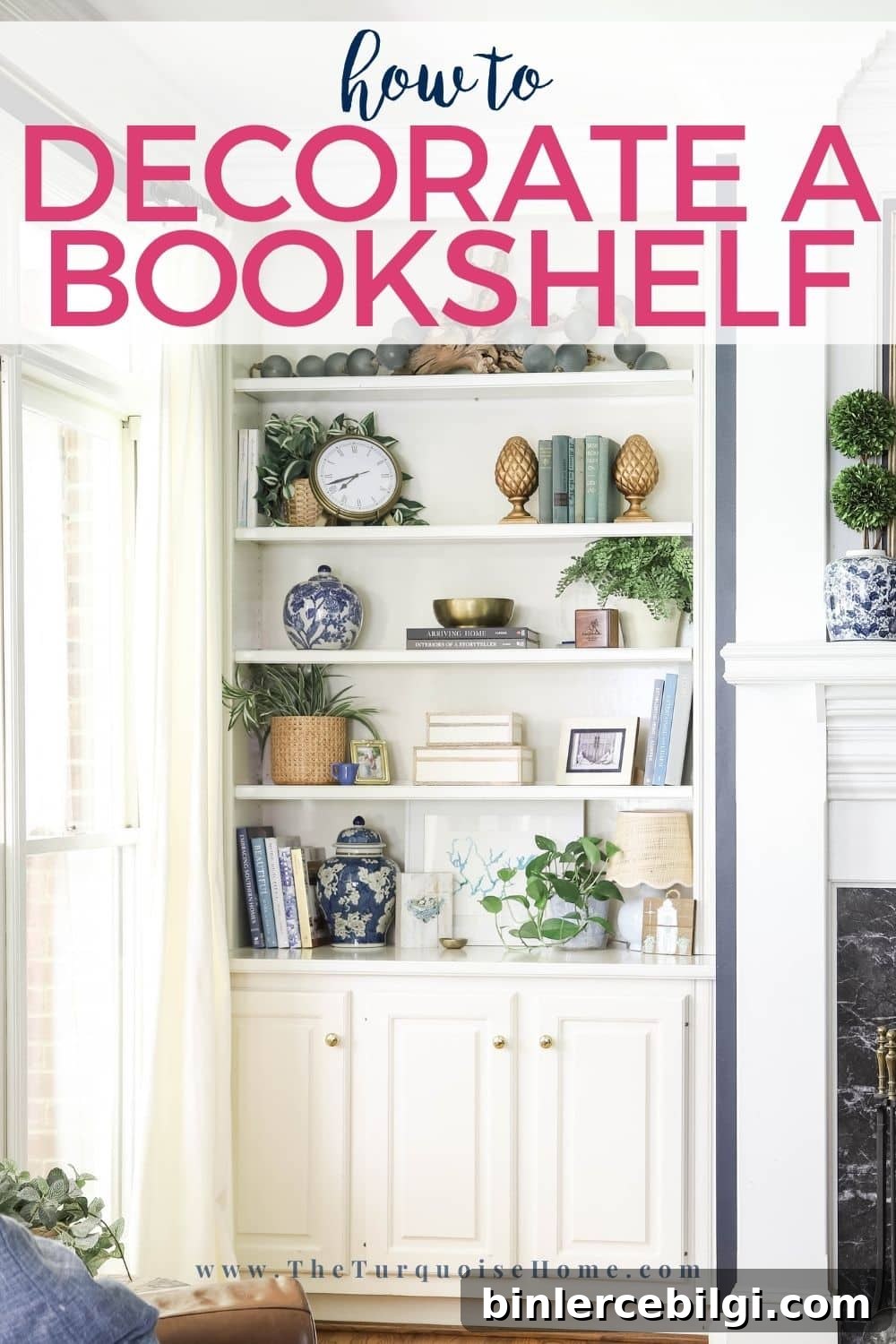 how to decorate a bookshelf