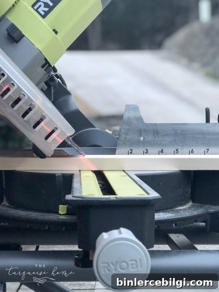 DIY Board and Batten Tutorial - cut the bottom of the battens at a 45º angle to rest on your existing baseboards