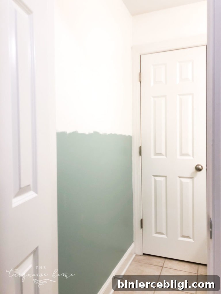 DIY Board and Batten Tutorial - paint the wall before you put up your battens!