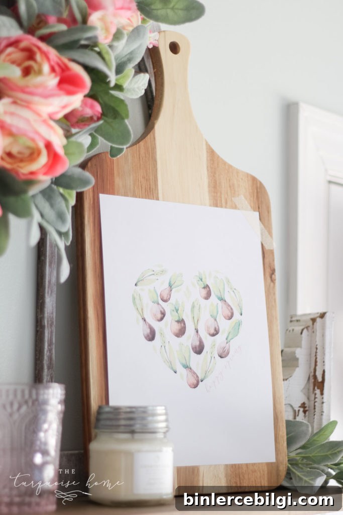 Spring Home Tour at a Flower Shop: Floral Home Decor Ideas 13 Heart succulents free spring printable!