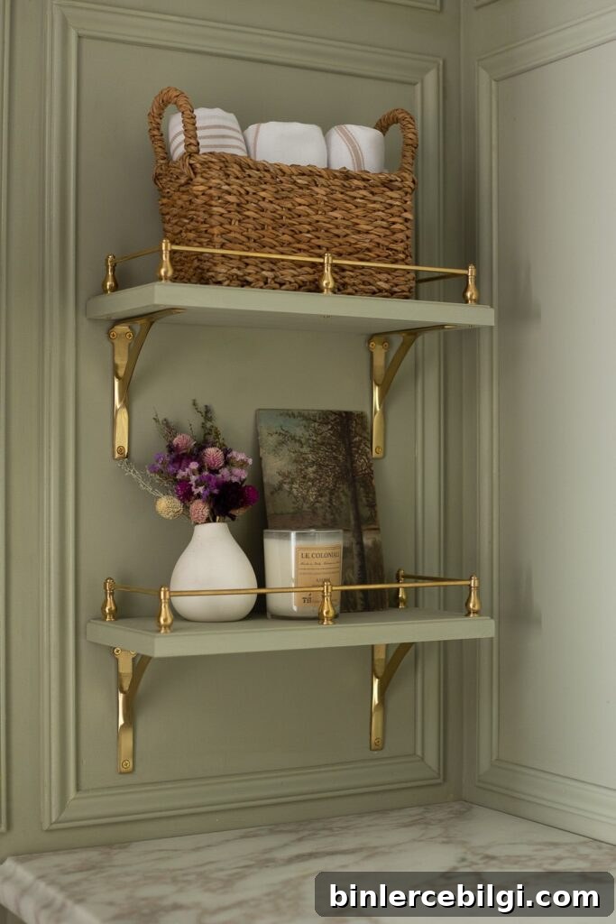 Affordable DIY Shelving Ideas to Maximize Home Storage 10 DIY Shelves with Brass Gallery Rails