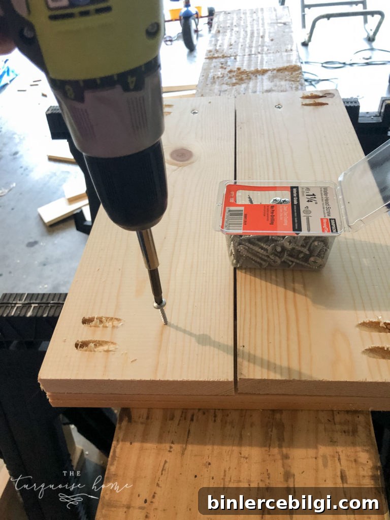 Screw a screw into the back of the 1x6 panels into the 1x3 boards to make it extra secure
