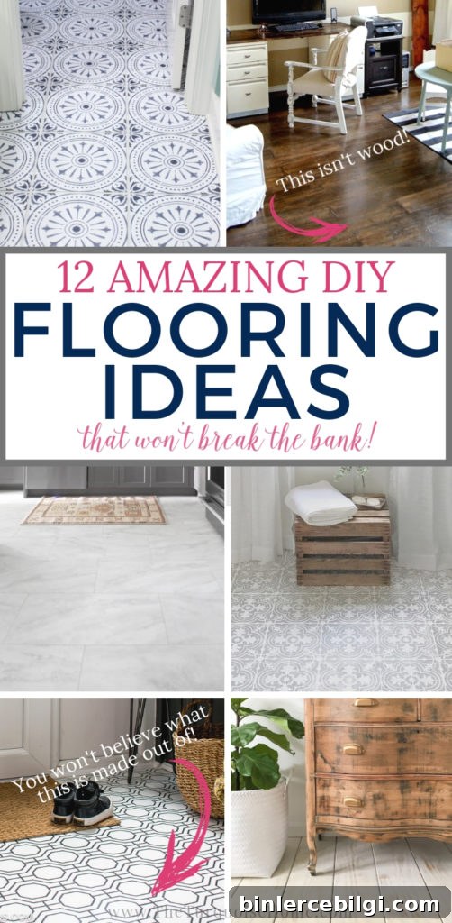 Cheap Flooring Ideas from paint to luxury vinyl, there's something here for everyone that won't break the bank!