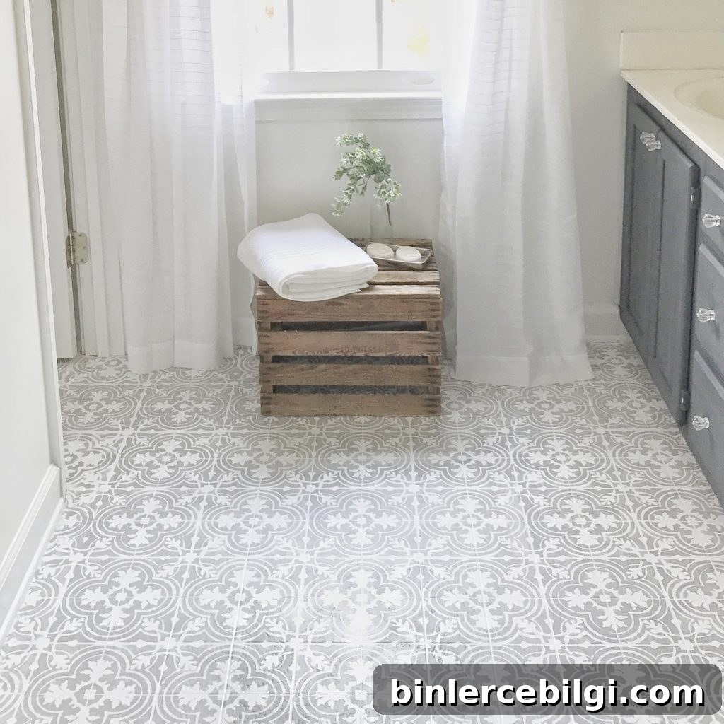 Cheap Flooring Ideas: How to Paint Your Linoleum or Tile Floors to Look Like Patterned Cement Tile