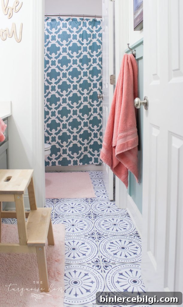 How to Create Big Style in a Small Bathroom | The Girls' Bathroom Refresh Reveal 