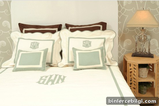 DIY monogrammed duvet cover | monogrammed comforter