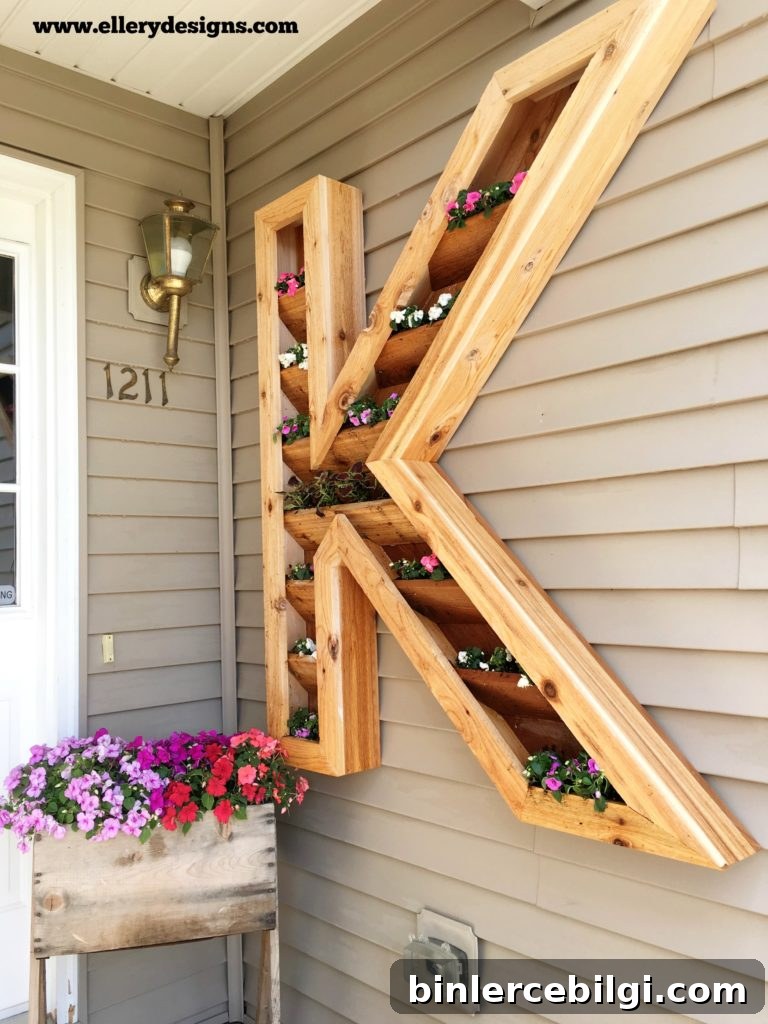 DIY Monogrammed Cedar Planter