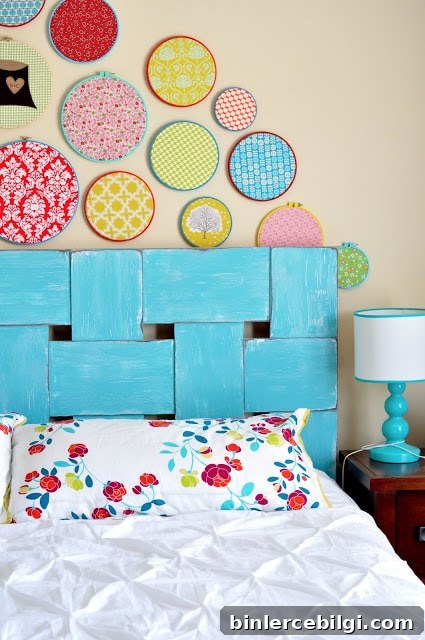 How to make a headboard: 13 Beautiful DIY Headboard Ideas - Woven Pattern DIY Headboard