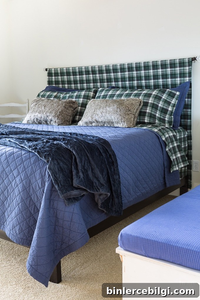 How to make a headboard: 13 Beautiful DIY Headboard Ideas - Bedsheet turned DIY Headboard