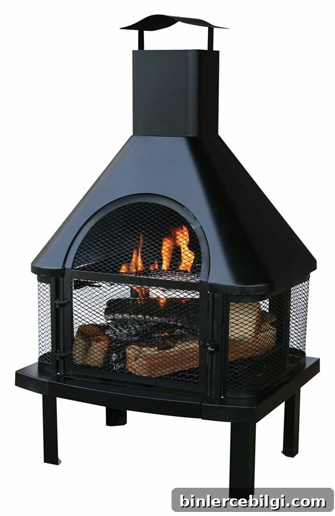 DIY Fire Pit Ideas and Where to Buy Them 12 Uniflame Firehouse has a chimney