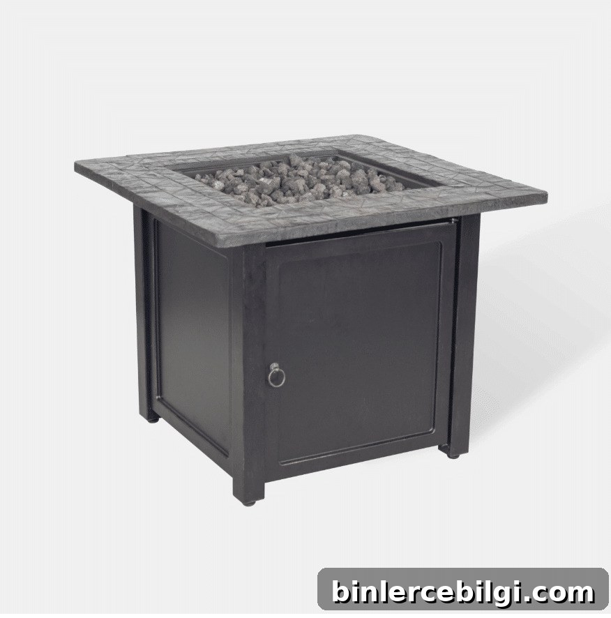 DIY Fire Pit Ideas and Where to Buy Them 13 Rocksprings 30" Wide Square Fire Table