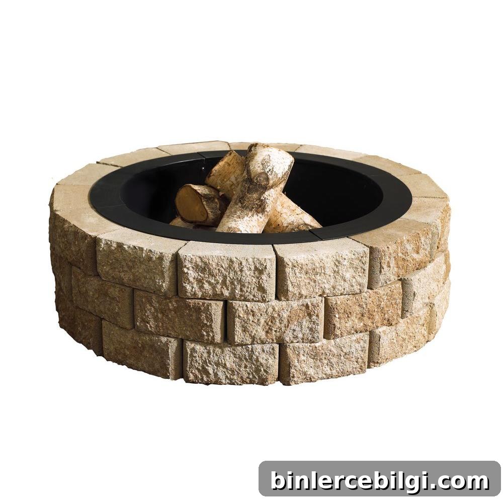 DIY Fire Pit Ideas and Where to Buy Them 15 Hudson Stone Round Fire Pit Kit