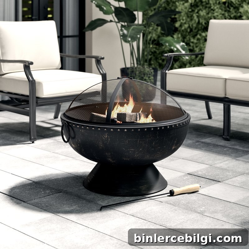 DIY Fire Pit Ideas and Where to Buy Them 18 Tuscola Fire Bowl