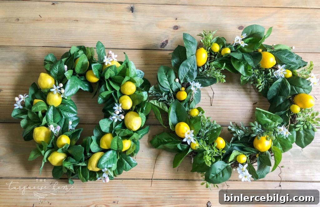 DIY Summer Lemon Wreath