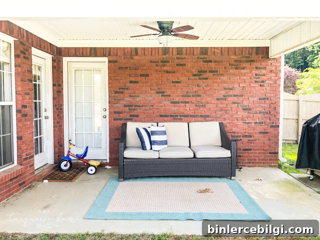 How to Paint a Concrete Patio for Long-Lasting Results 2 How to Paint a Concrete Patio - before photo