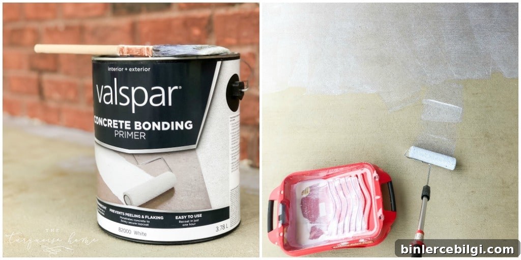 How to Paint a Concrete Patio for Long-Lasting Results 6 Valspar Concrete Binding Primer - How to Paint A Concrete Patio