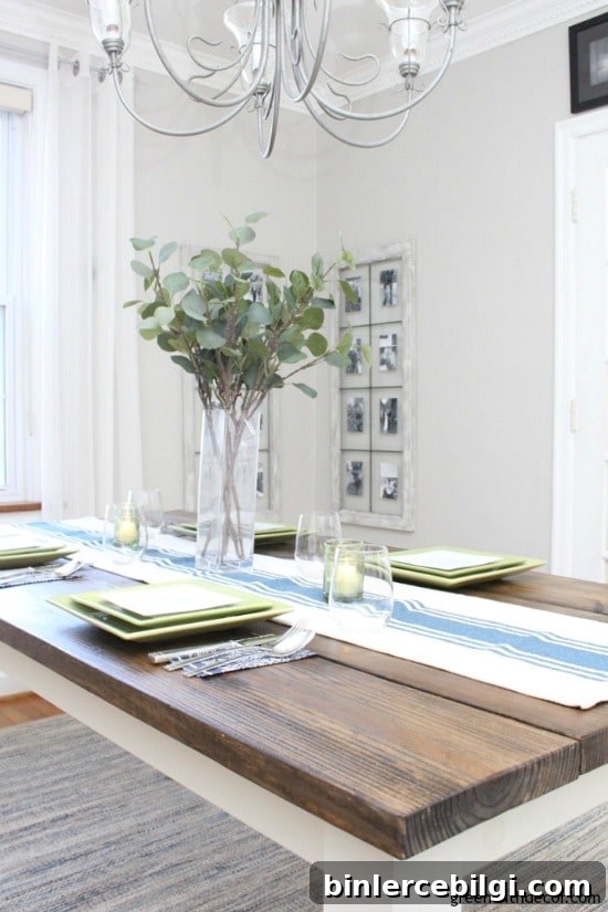 A dining room with Agreeable Gray by Sherwin Williams