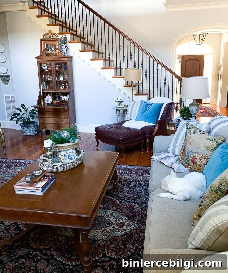 A living room with Agreeable Gray by Sherwin Williams
