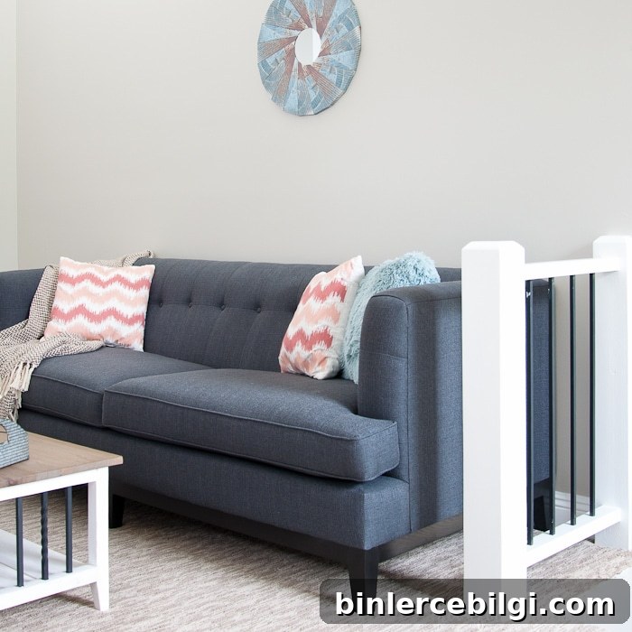 A loft with Agreeable Gray by Sherwin Williams