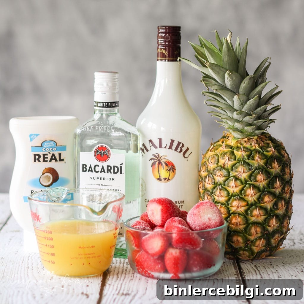 This Lava Flow Cocktail will make you feel like you're hanging out on the beach! A traditional Hawaiian drink! --- 5 simple ingredients
