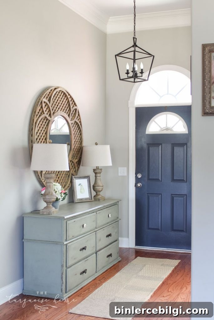 Benjamin Moore Hale Navy Paint Color: Shades, Uses and Pairings 2 Hale Navy Painted Door